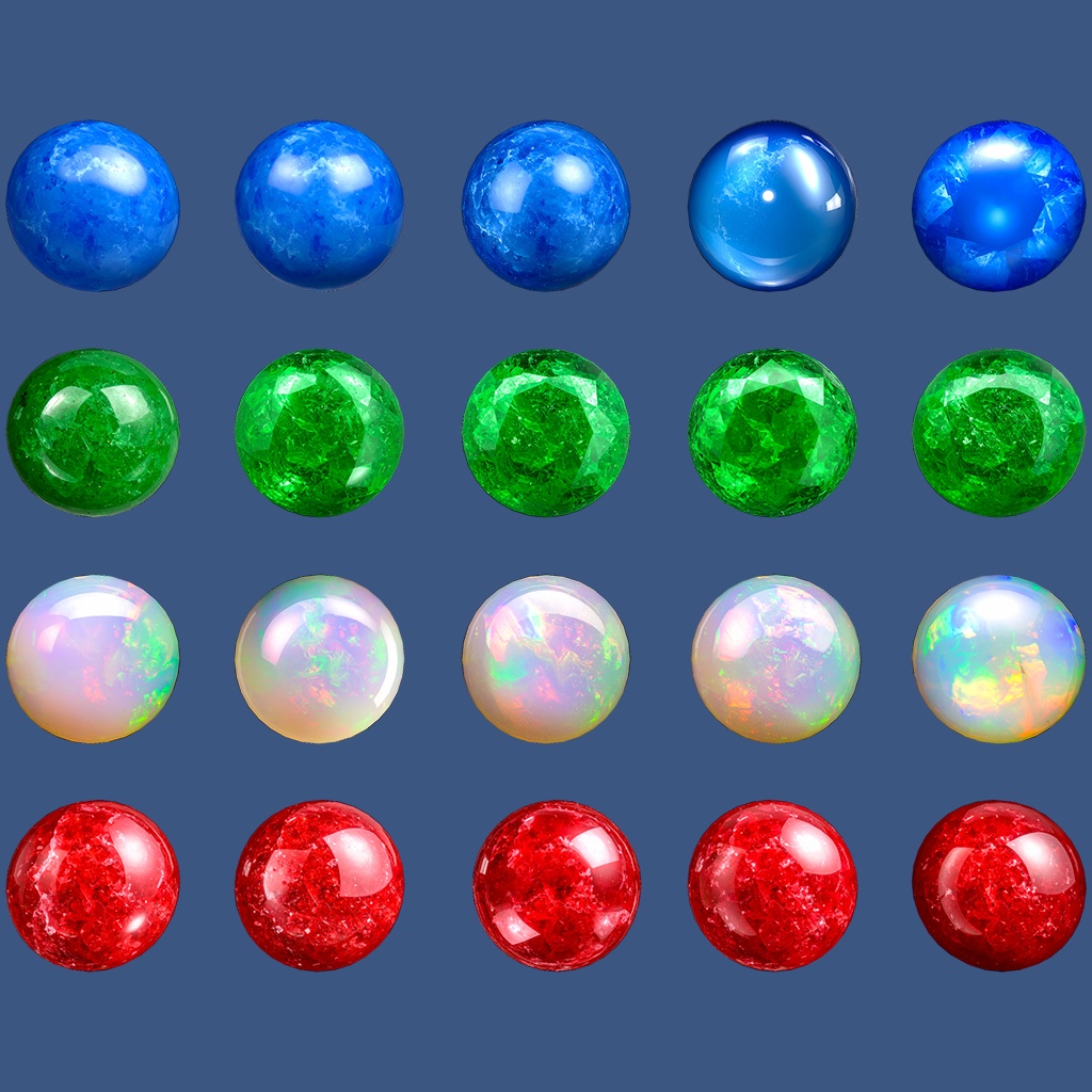 【期間限定無料あり】宝石質感MatCapパック64種類詰め合わせ Vol.3【商用利用可】