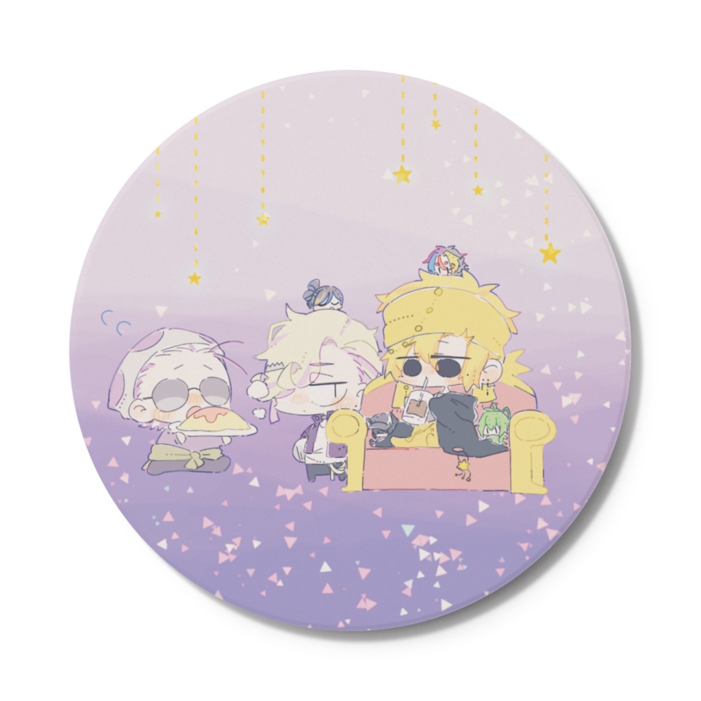 パンチとセロテとDJくんのコースター