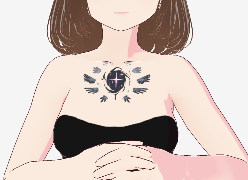 【Free DL】デコルテタトゥー【VRoid用テクスチャ】