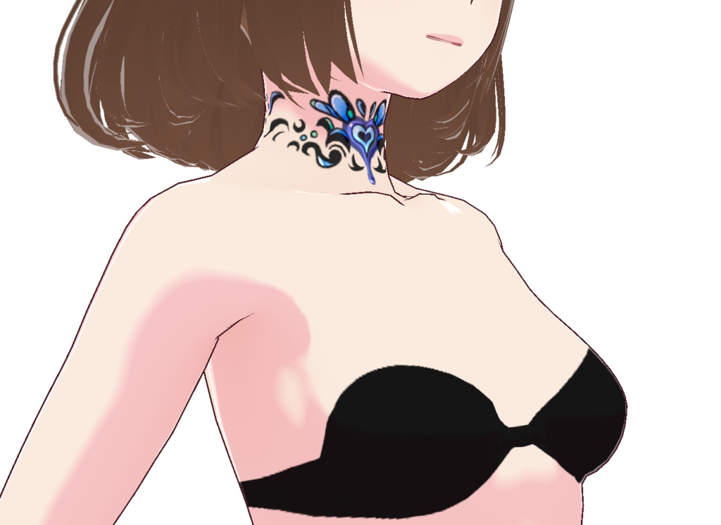 【Free DL】ネックタトゥー【VRoid用テクスチャ】