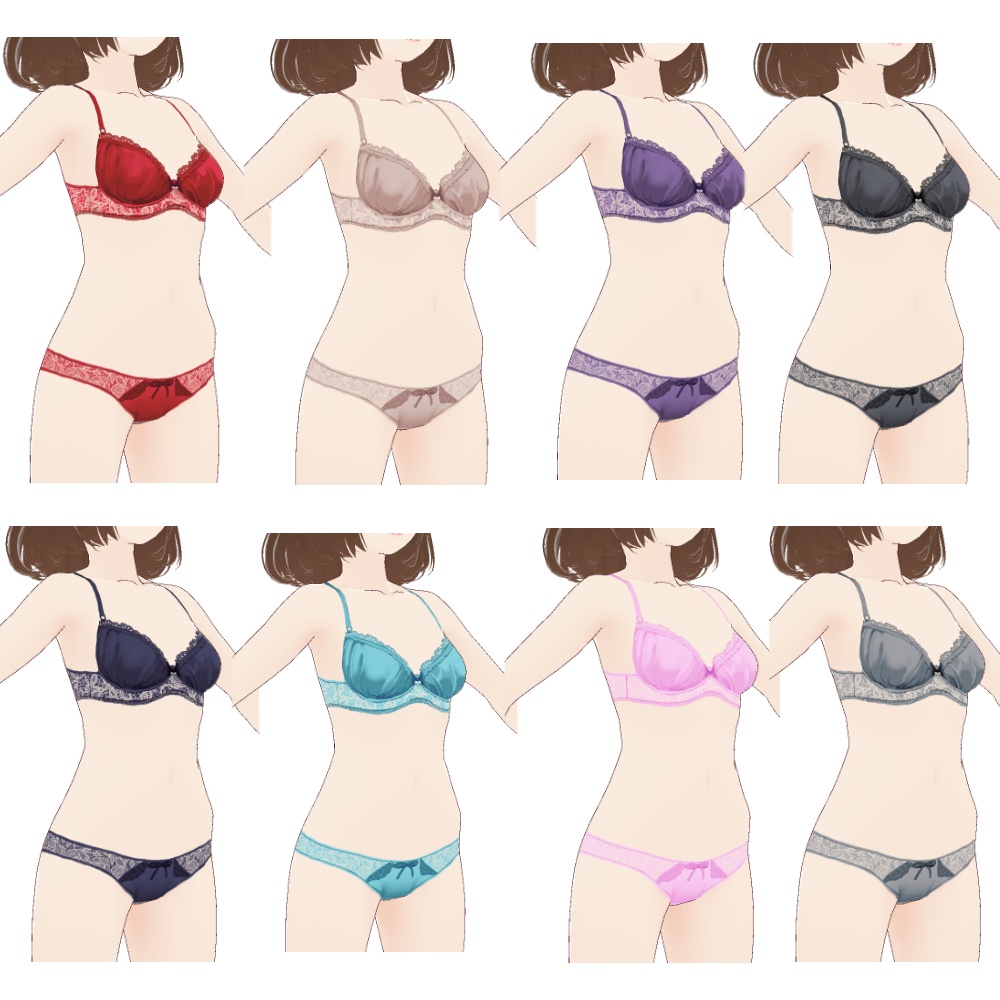 【VRoidテクスチャ】シースルーアンダーウェア