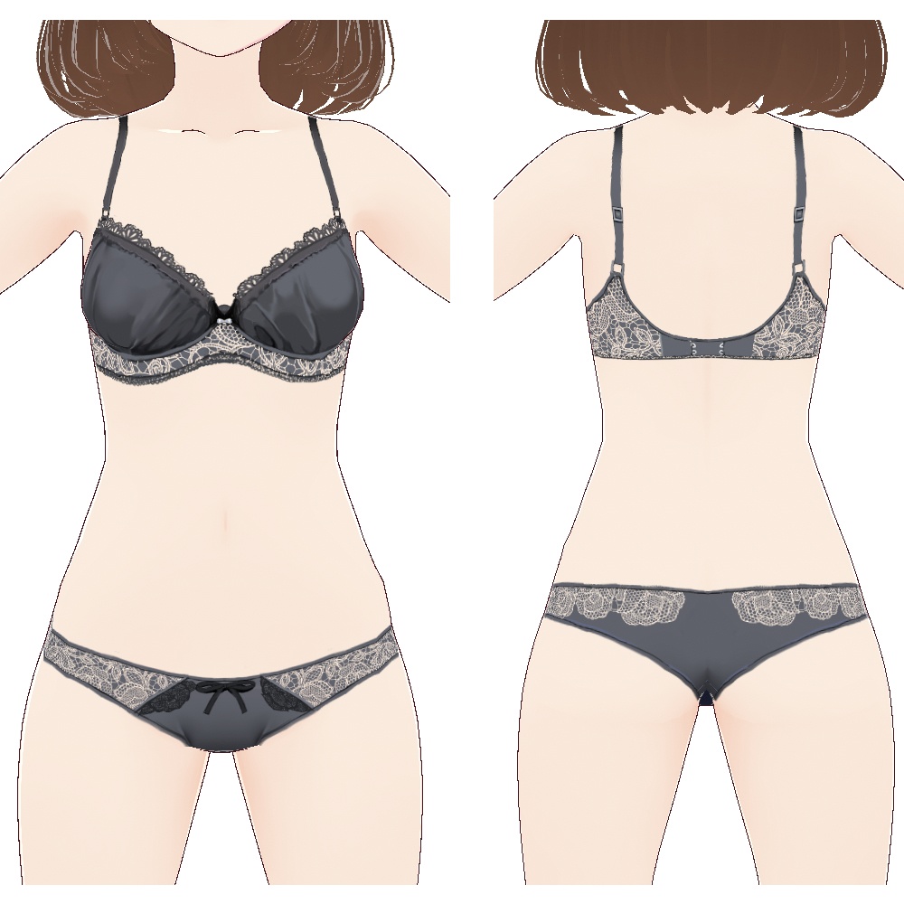【VRoidテクスチャ】シースルーアンダーウェア