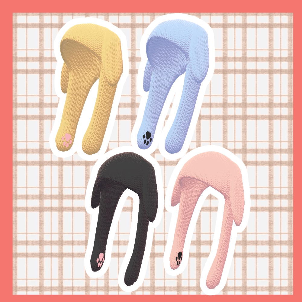 【ギミック付き】引っぱると動くうさ耳帽子【MA対応】