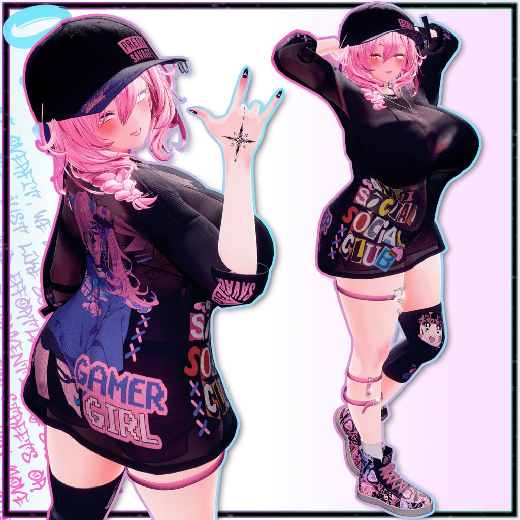 【10アバター対応】 - OVERFIT 【VRChat向け衣装モデル】