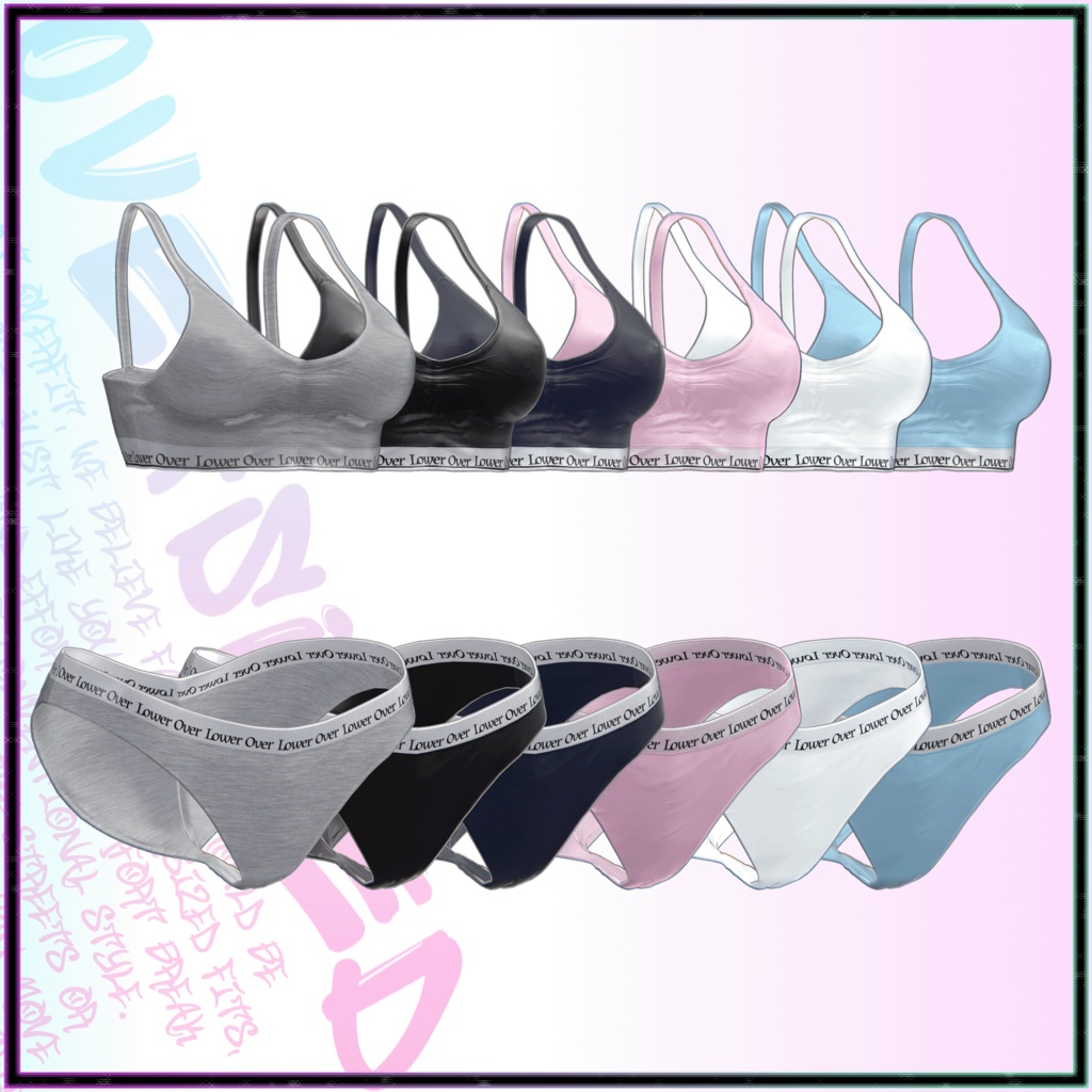 【10アバター対応】 - OVERFIT 【VRChat向け衣装モデル】