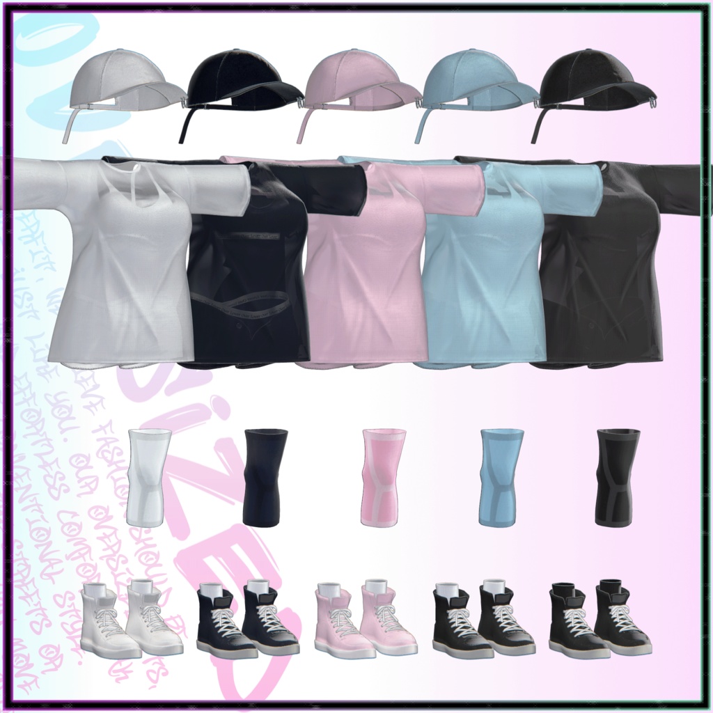 【10アバター対応】 - OVERFIT 【VRChat向け衣装モデル】