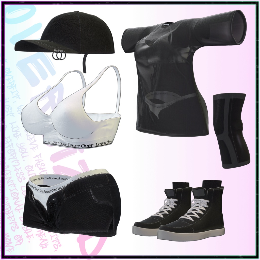 【10アバター対応】 - OVERFIT 【VRChat向け衣装モデル】