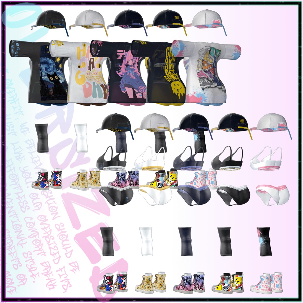 【10アバター対応】 - OVERFIT 【VRChat向け衣装モデル】