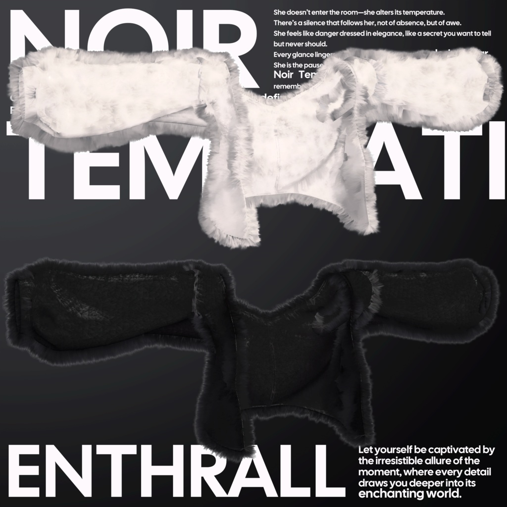 【9アバター対応】 - Noir Temptation 【VRChat向け衣装モデル】