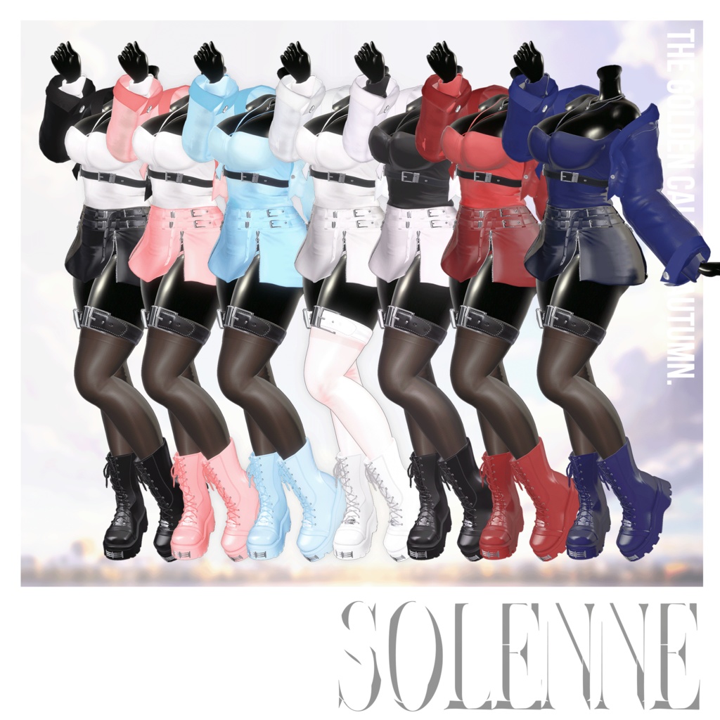 【10アバター対応】 Solenne 【VRChat向け衣装モデル】