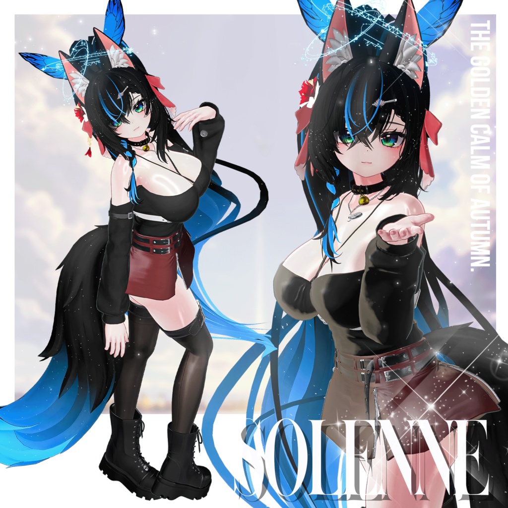 【10アバター対応】 Solenne 【VRChat向け衣装モデル】