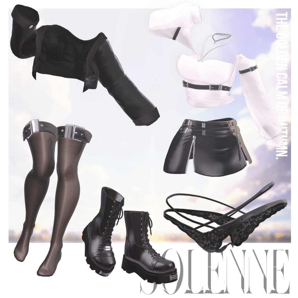 【10アバター対応】 Solenne 【VRChat向け衣装モデル】