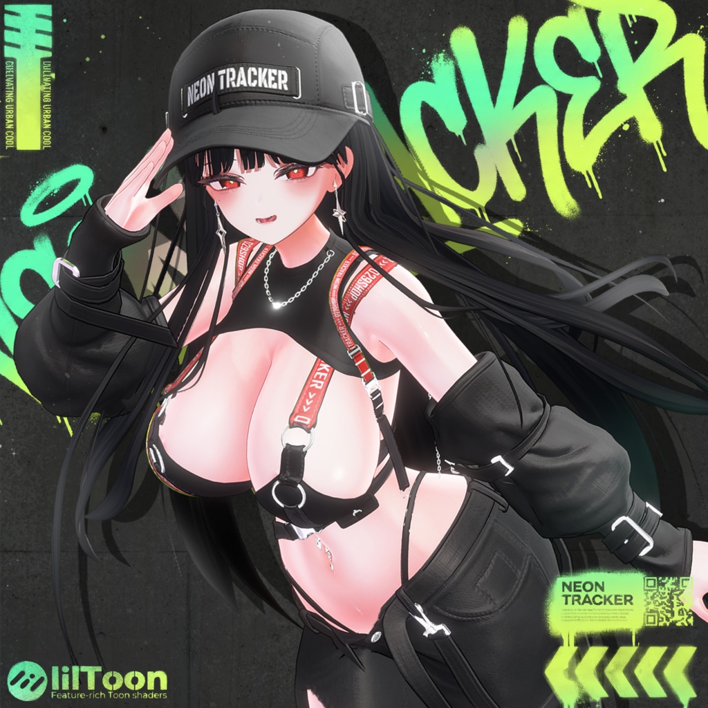 ✨ 2026 NEW YEAR SALE ✨【10アバター対応】 Neon Tracker 【VRChat向け衣装モデル】