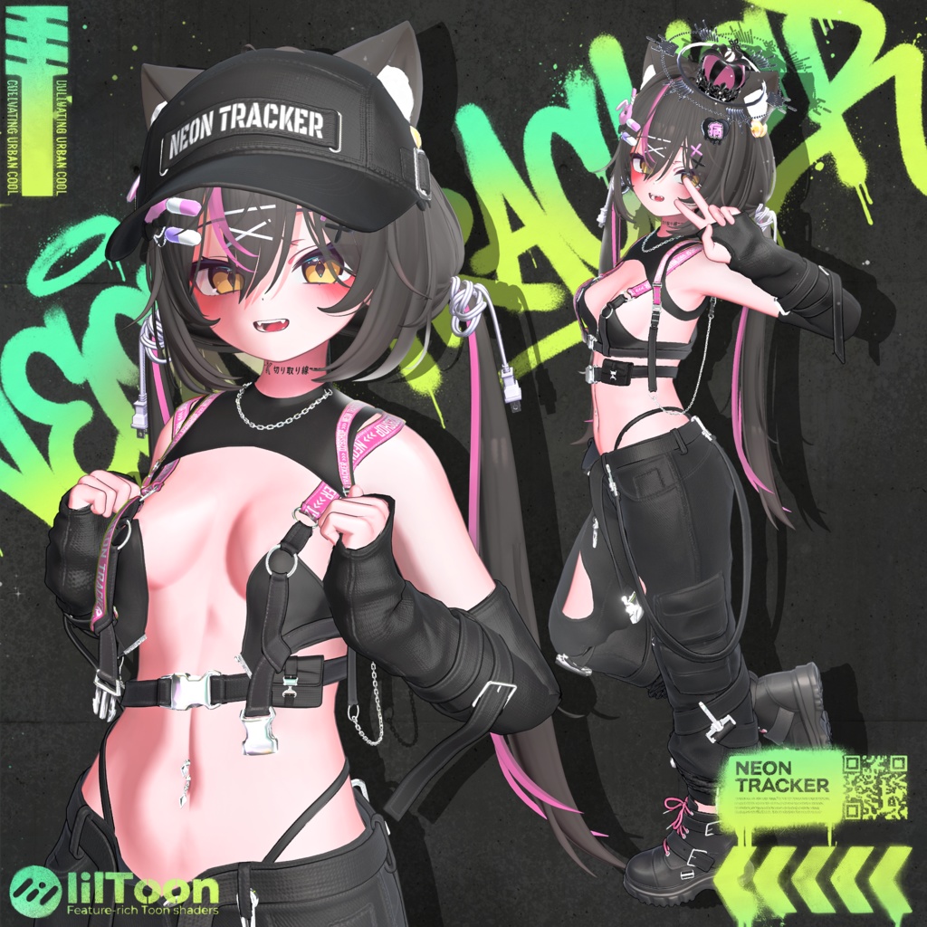 ✨ 2026 NEW YEAR SALE ✨【10アバター対応】 Neon Tracker 【VRChat向け衣装モデル】