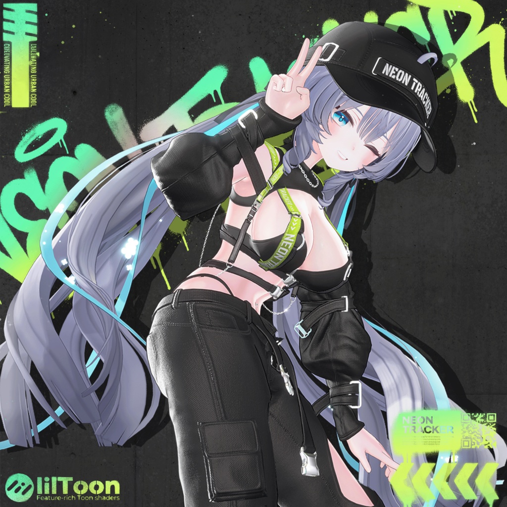 ✨NEW YEAR SALE ✨【Ramune Update】【11アバター対応】Neon Tracker【VRChat向け衣装モデル】