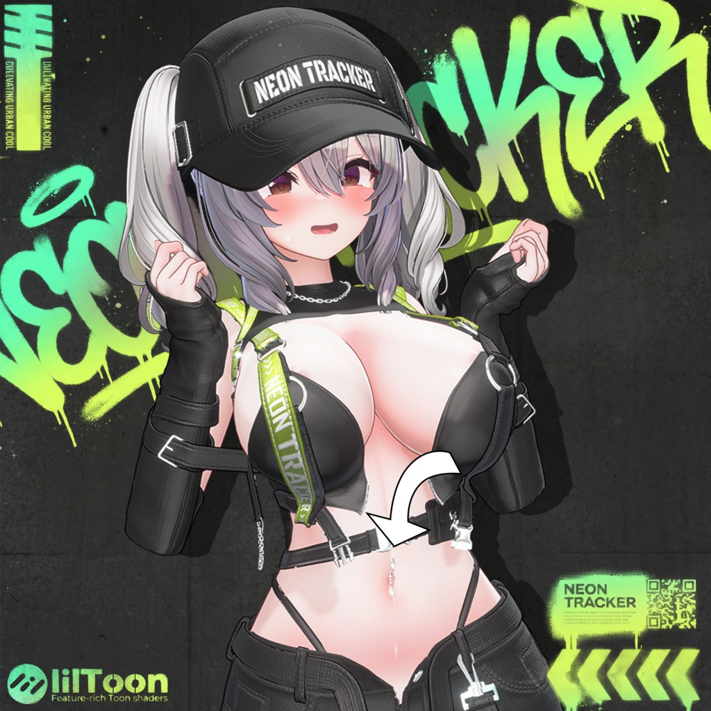 ✨ 2026 NEW YEAR SALE ✨【10アバター対応】 Neon Tracker 【VRChat向け衣装モデル】