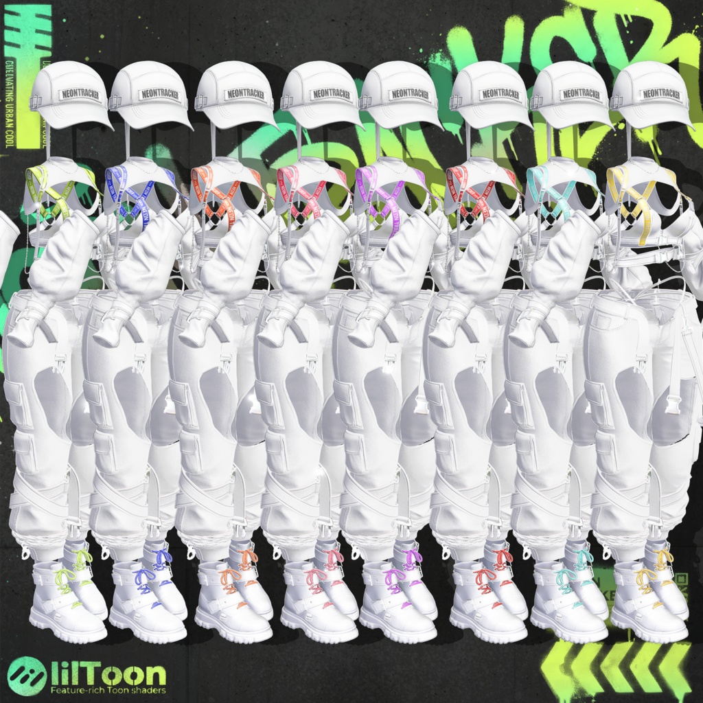 ✨ 2026 NEW YEAR SALE ✨【10アバター対応】 Neon Tracker 【VRChat向け衣装モデル】