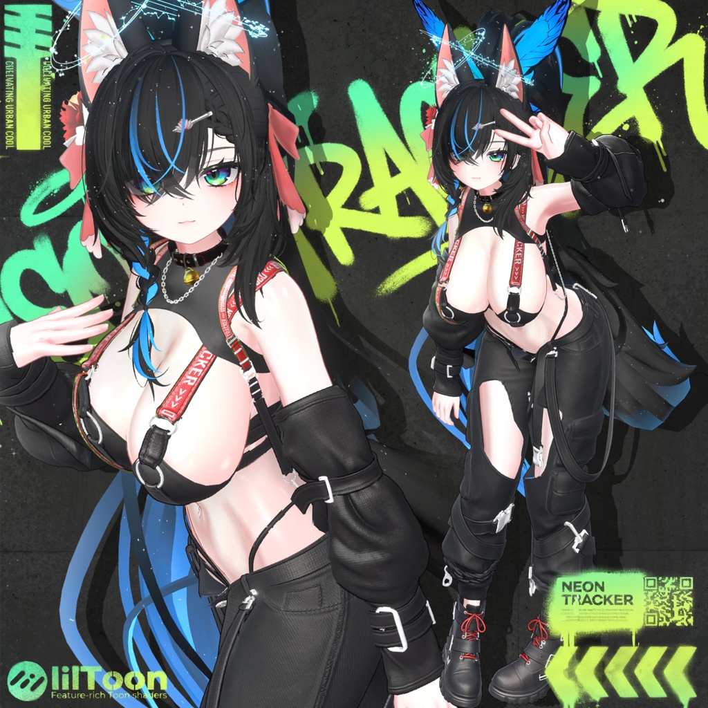 ✨ 2026 NEW YEAR SALE ✨【10アバター対応】 Neon Tracker 【VRChat向け衣装モデル】