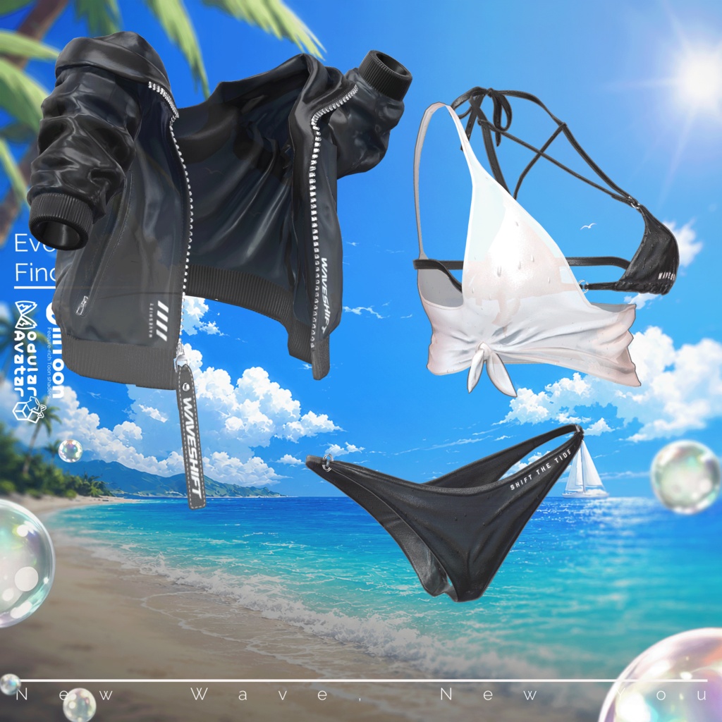 ✨SALE🌊【13アバター対応】 WaveShift 【VRChat向け衣装モデル】