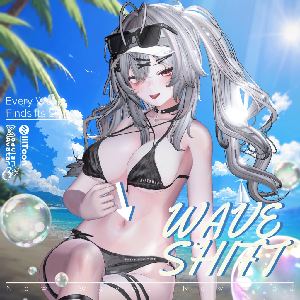✨SALE🌊【13アバター対応】 WaveShift 【VRChat向け衣装モデル】