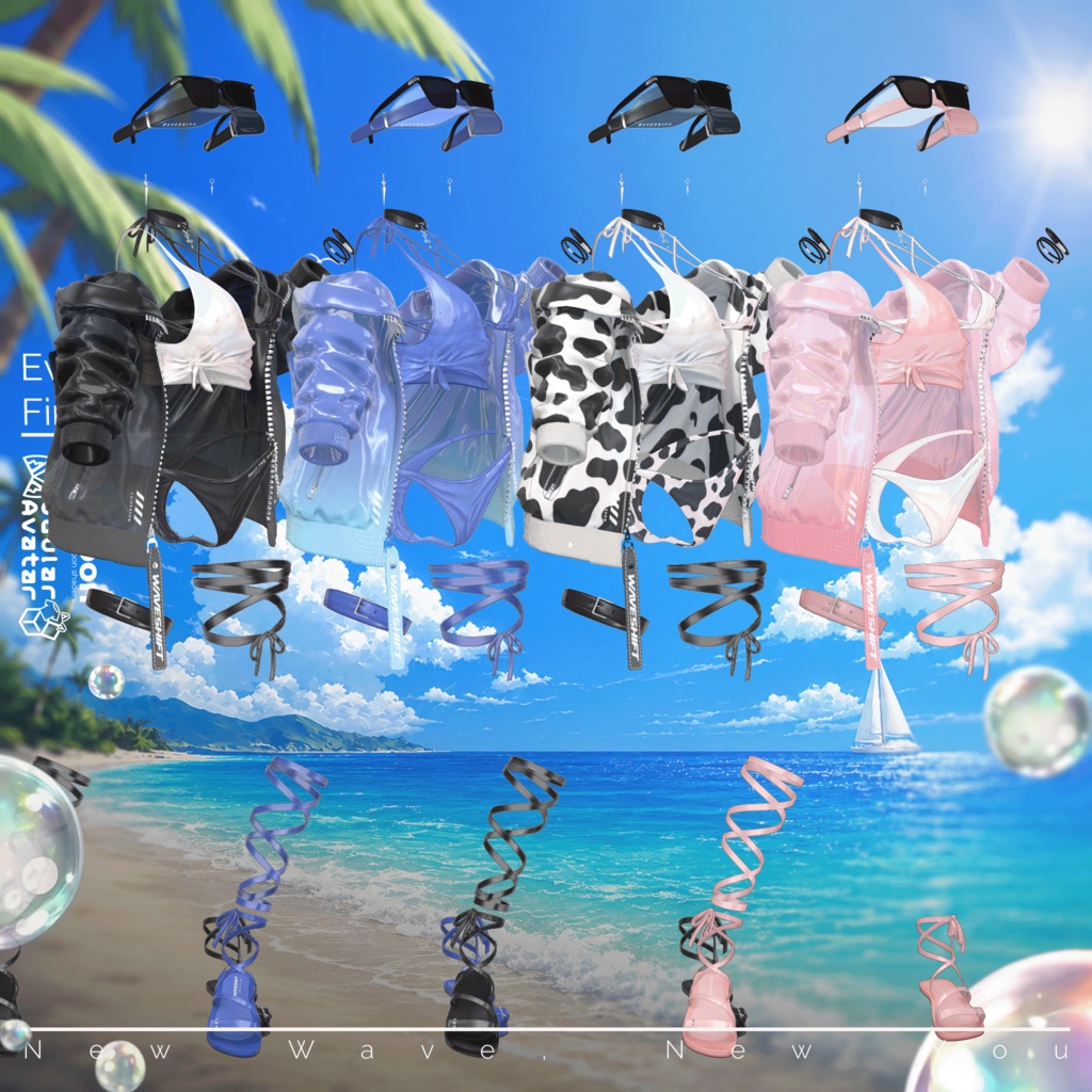✨SALE🌊【13アバター対応】 WaveShift 【VRChat向け衣装モデル】