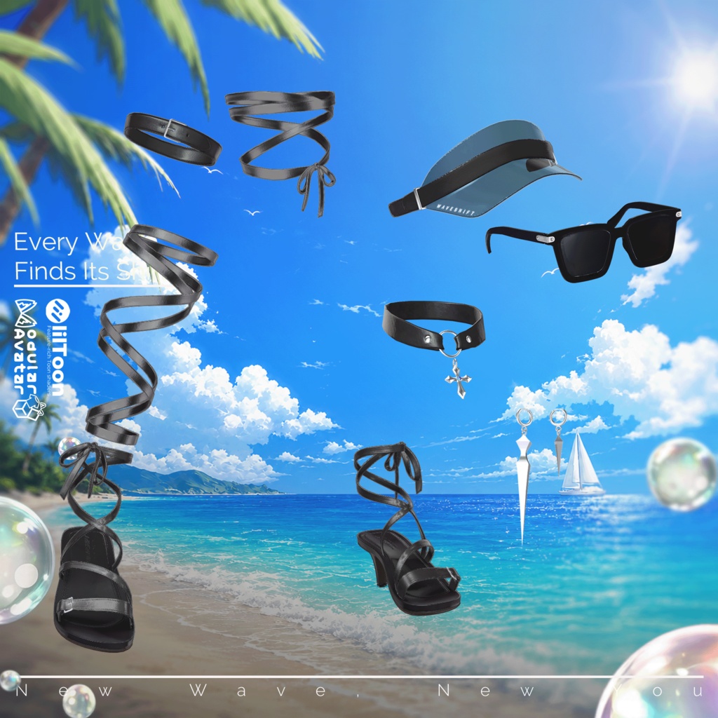 ✨SALE🌊【13アバター対応】 WaveShift 【VRChat向け衣装モデル】