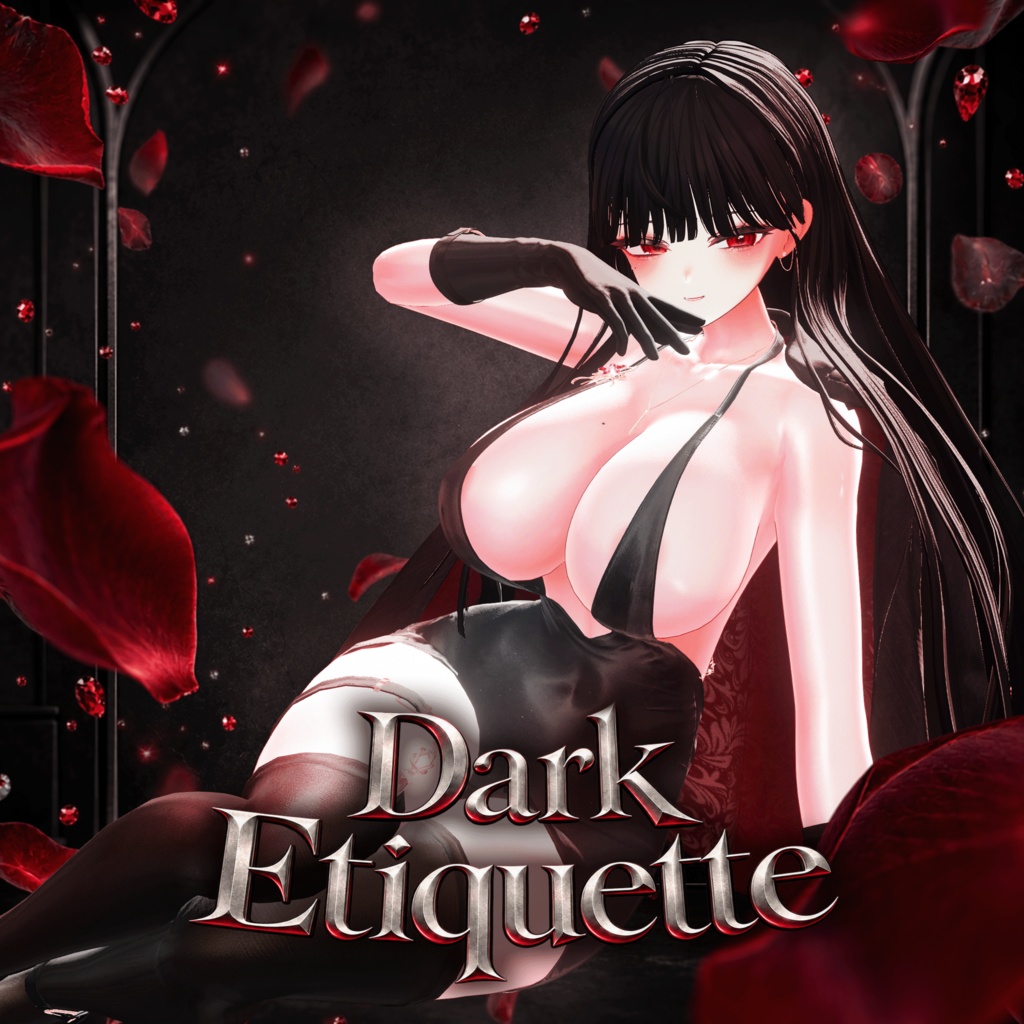 🖤【14アバター対応】 Dark Etiquette 【VRChat向け衣装モデル】