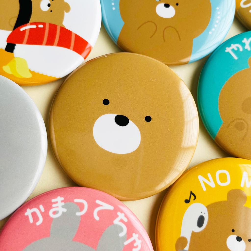 くまのかお缶バッジ