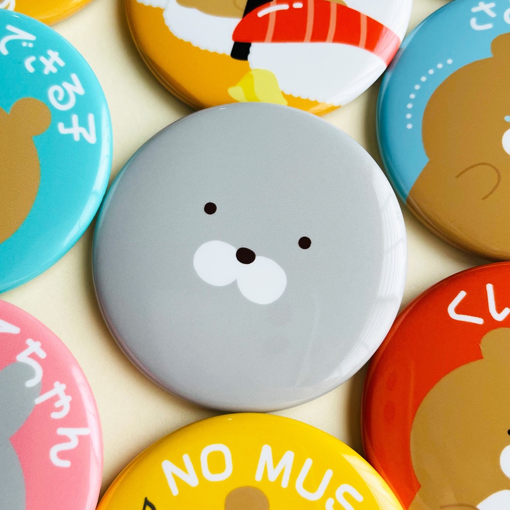 うさのかお缶バッジ