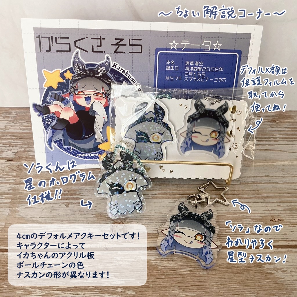 アクキーセット(ルリ&ソラ&ニコ)