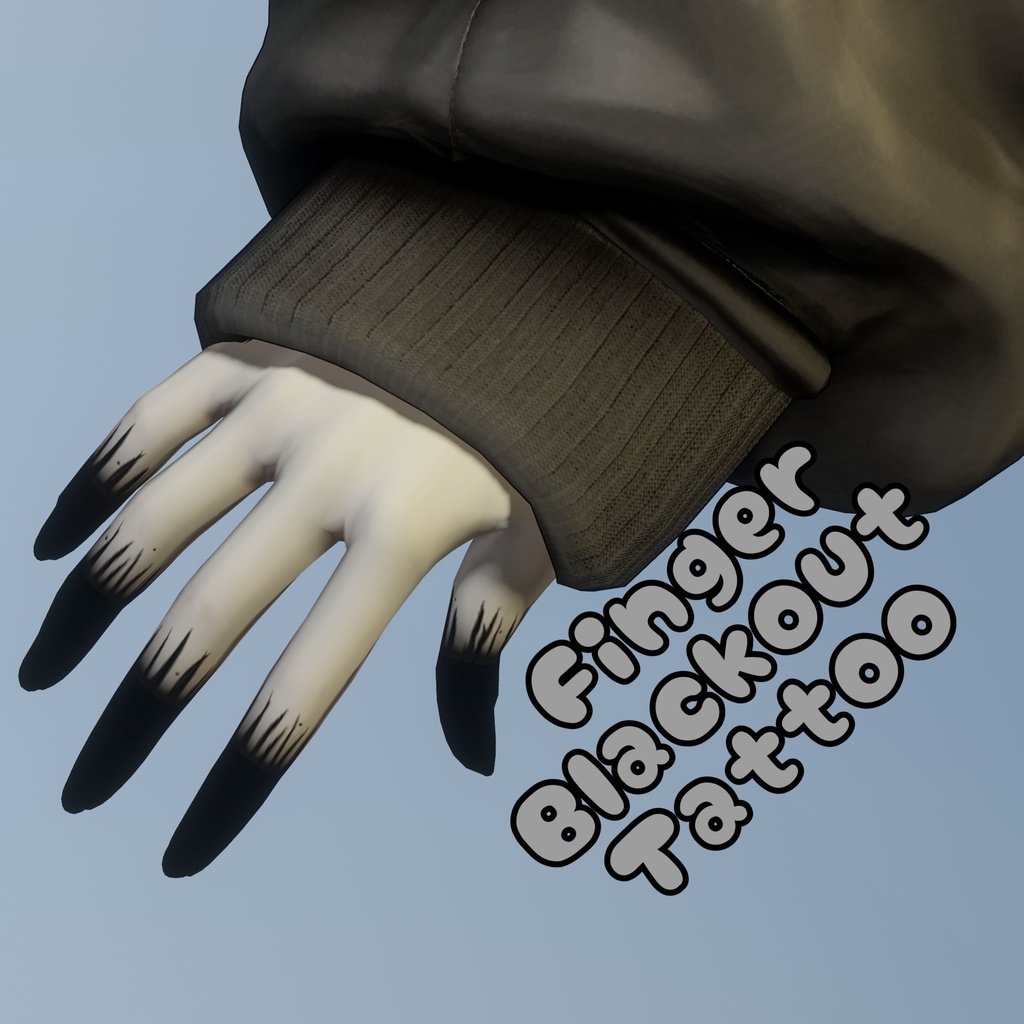 Finger blackout Tattoo 【森羅用】