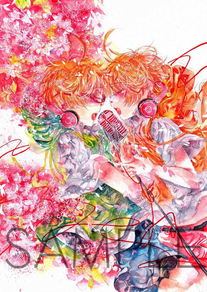 【売約済／原画】a flurry of falling cherry blossoms／My Little Voice.