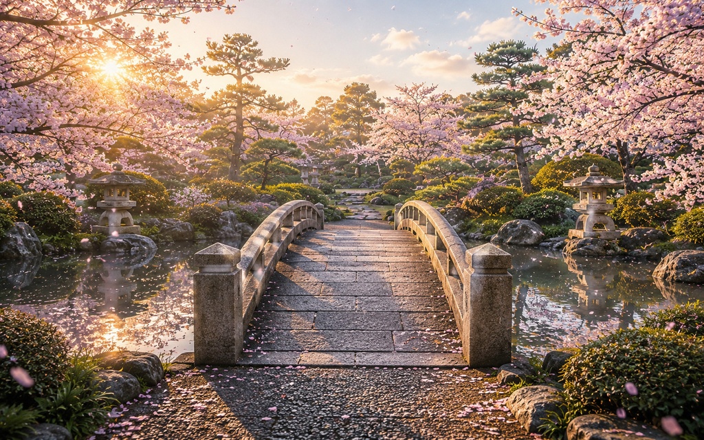 幻想的な四季の日本庭園 背景素材集 Vol.1 【全20枚・JPG・商用利用OK】