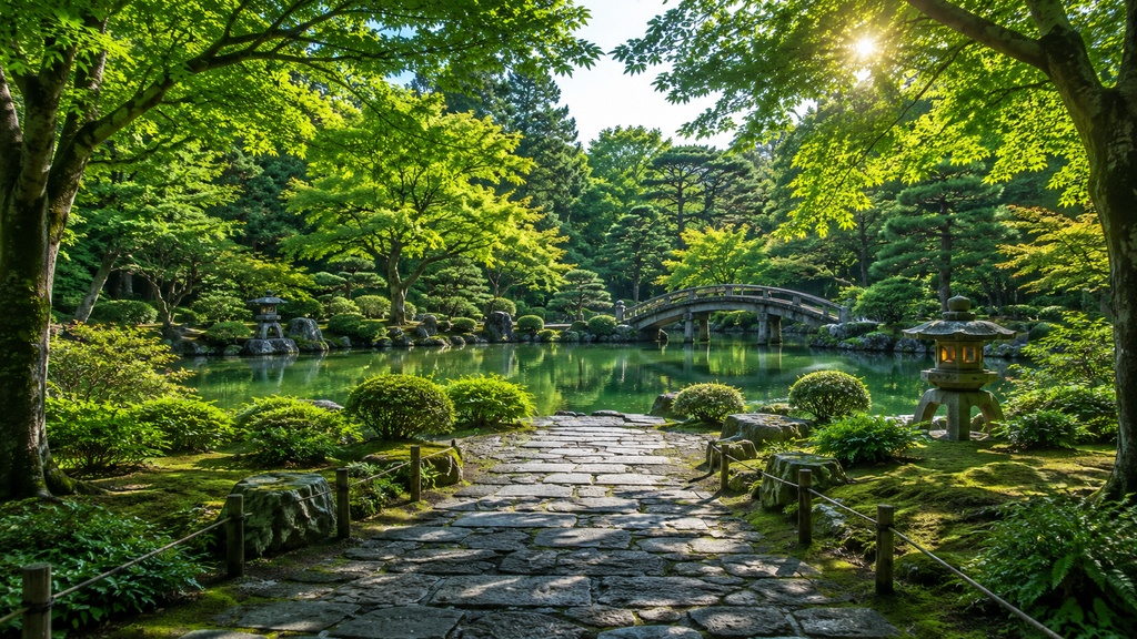幻想的な四季の日本庭園 背景素材集 Vol.1 【全20枚・JPG・商用利用OK】