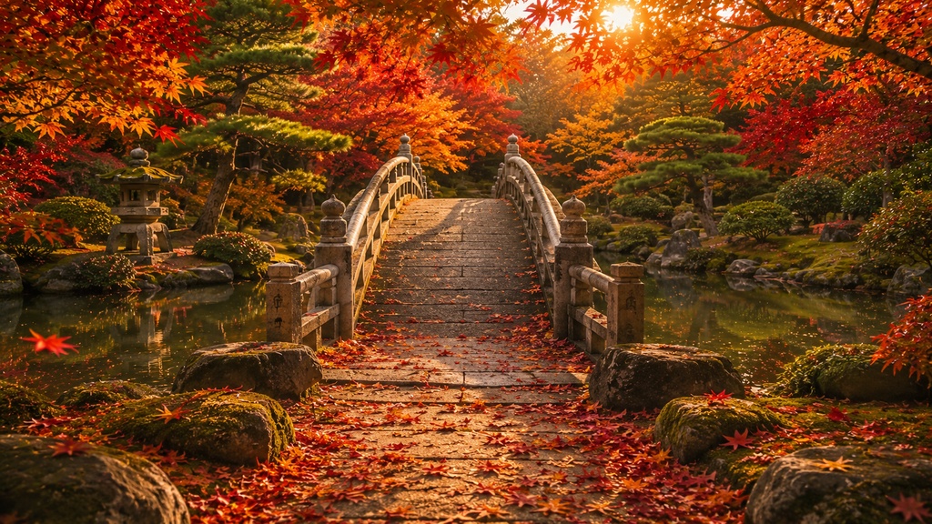 幻想的な四季の日本庭園 背景素材集 Vol.1 【全20枚・JPG・商用利用OK】