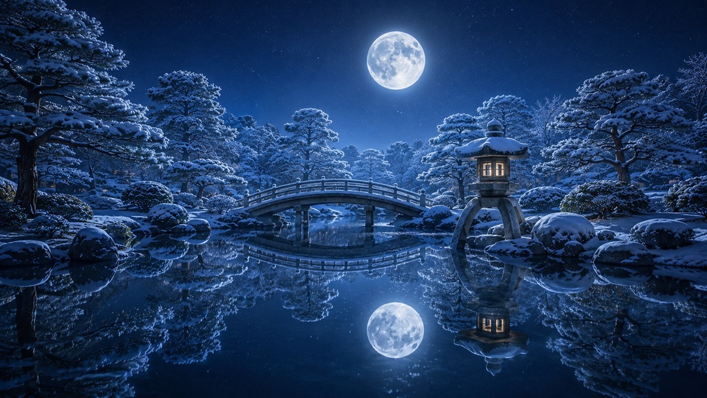 幻想的な四季の日本庭園 背景素材集 Vol.1 【全20枚・JPG・商用利用OK】