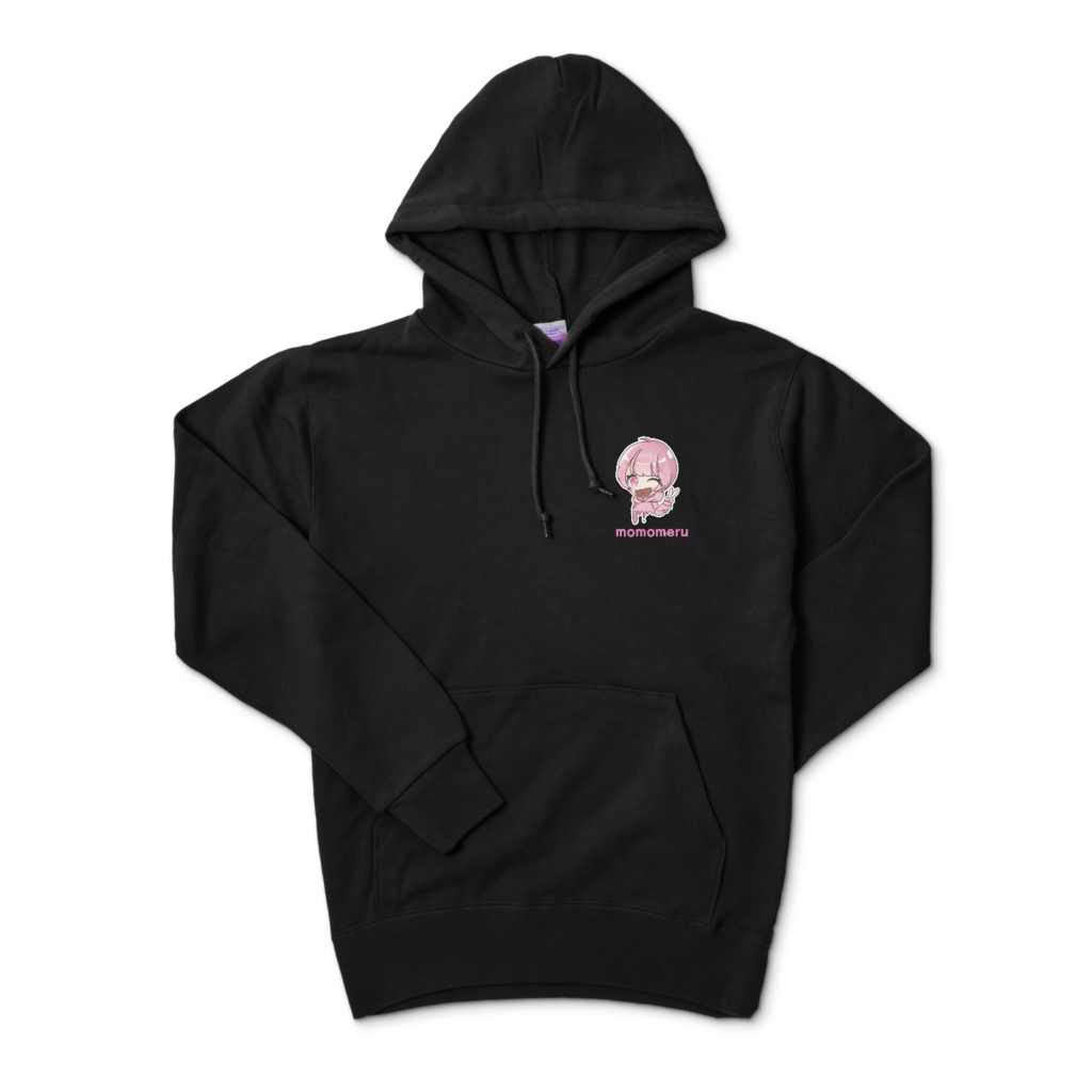 ももめる オリジナル パーカー 黒