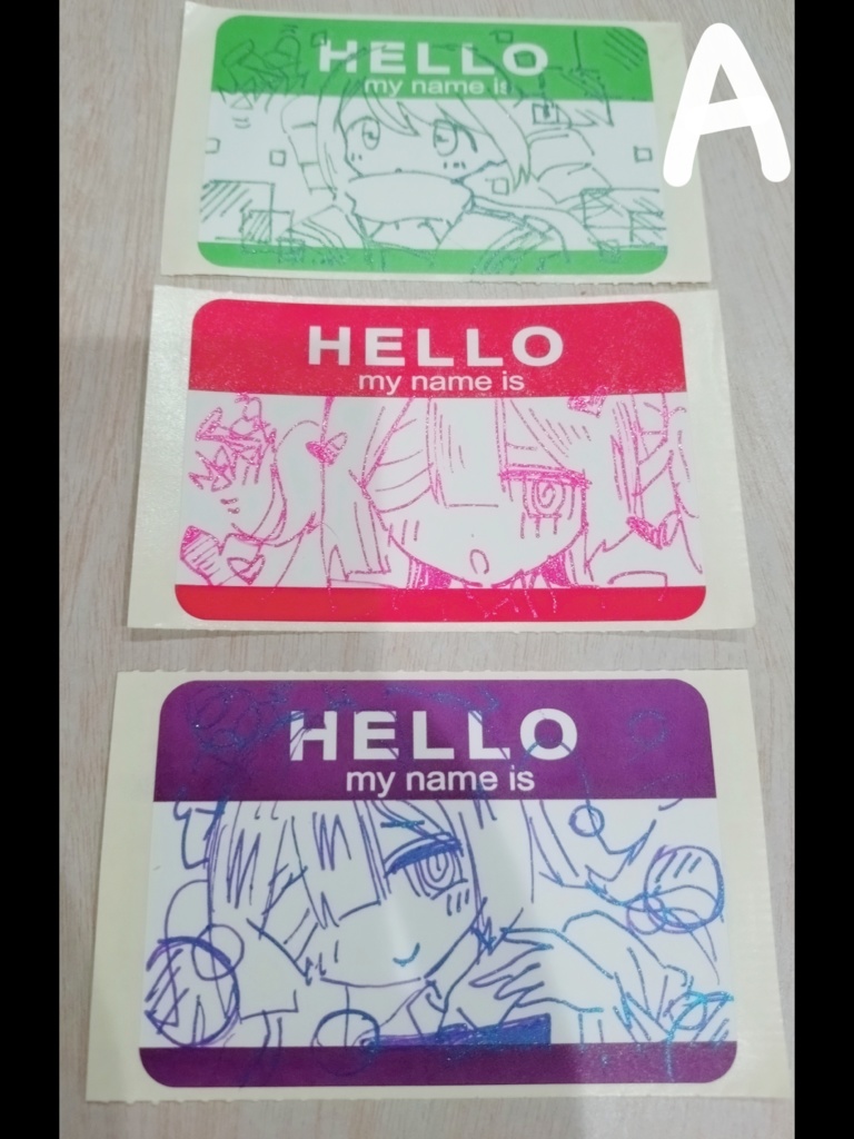 手描きステッカー販売ページ