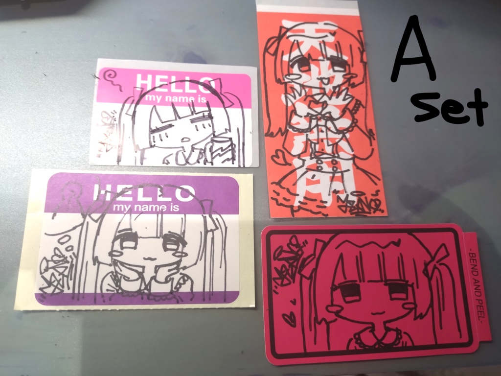 手描きステッカーパック