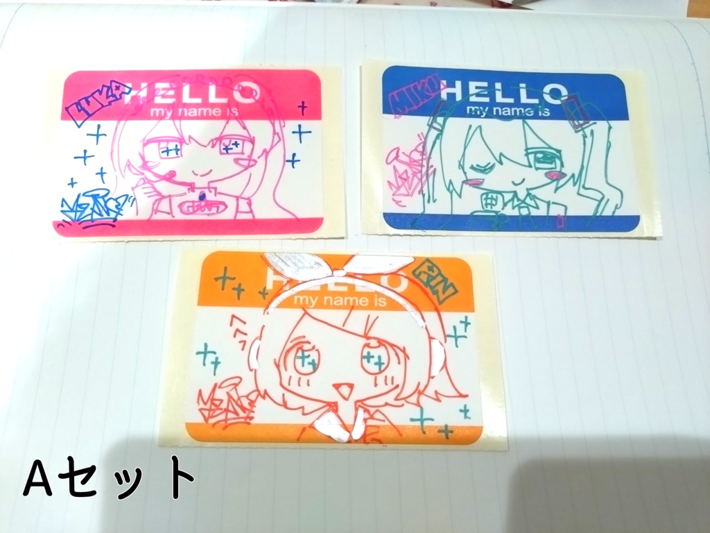 二次創作手描きステッカー販売ページ