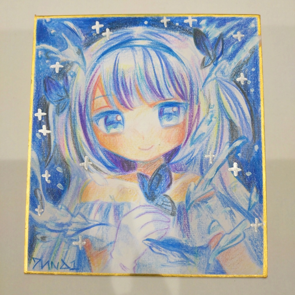 あおいろ な おんなのこ！色紙