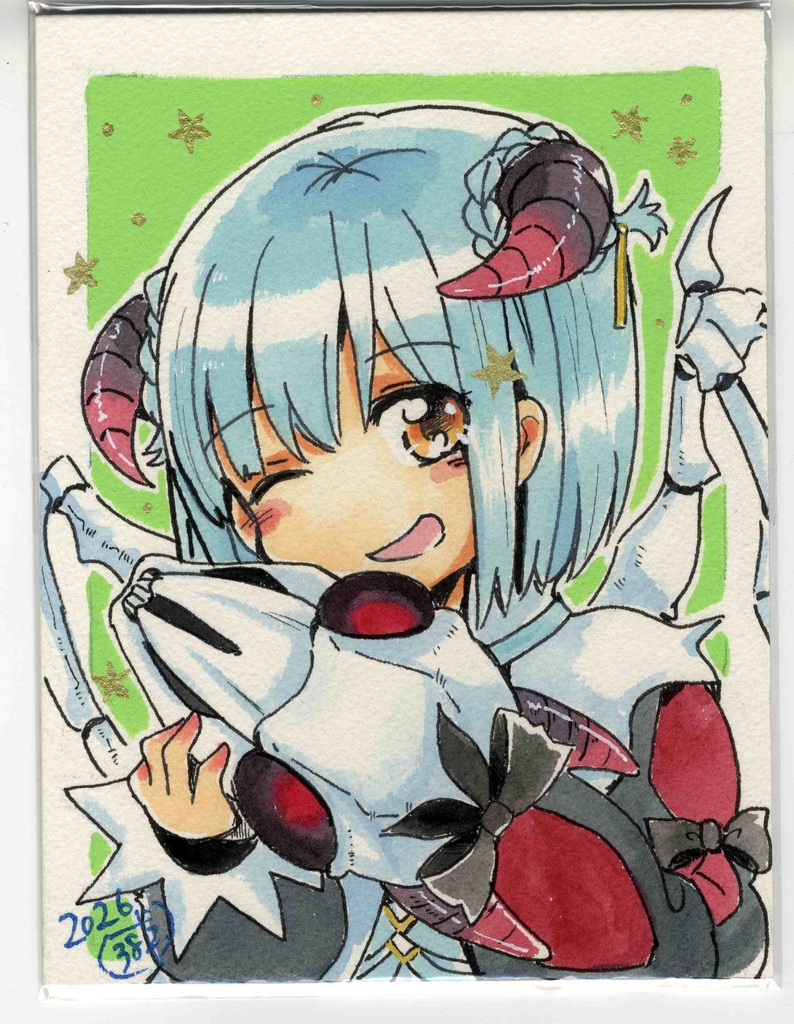 カラーイラスト【使い魔ブンゴ】A5サイズ