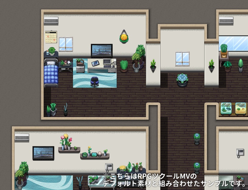 観葉植物 タイルセット ~田舎・酒場・現代・お城~