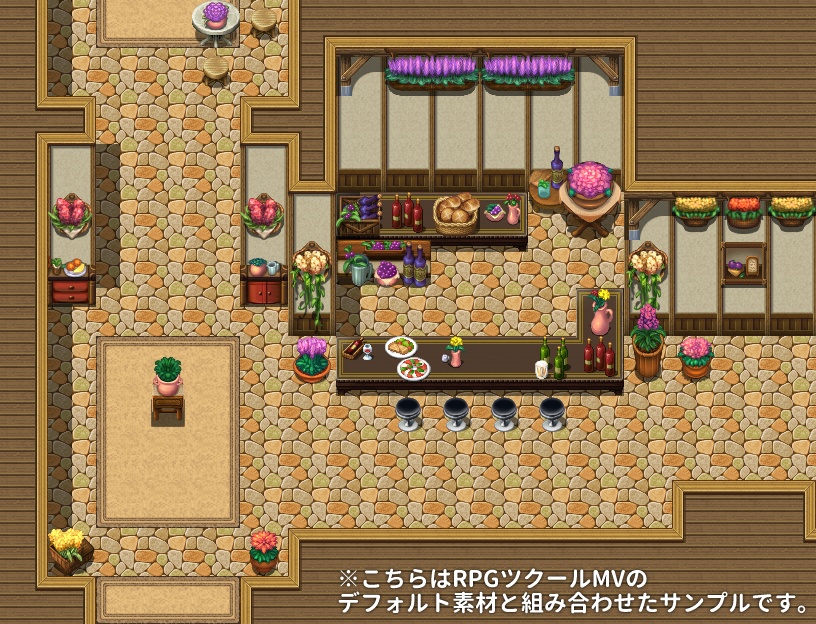 観葉植物 タイルセット ~田舎・酒場・現代・お城~