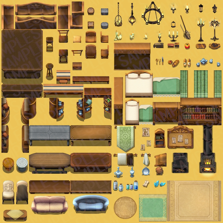 インテリア タイルセット ~現代・ファンタジー~