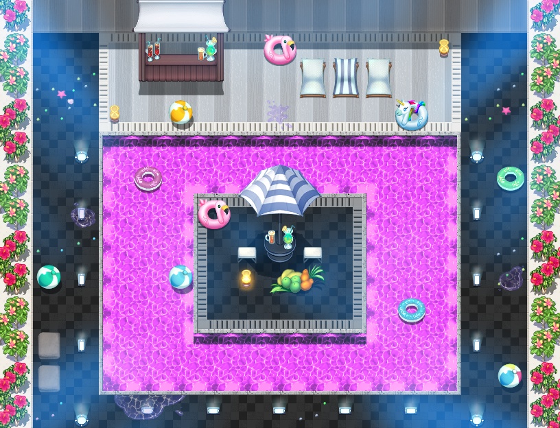 【無料】サマービーチ&プール タイルセット