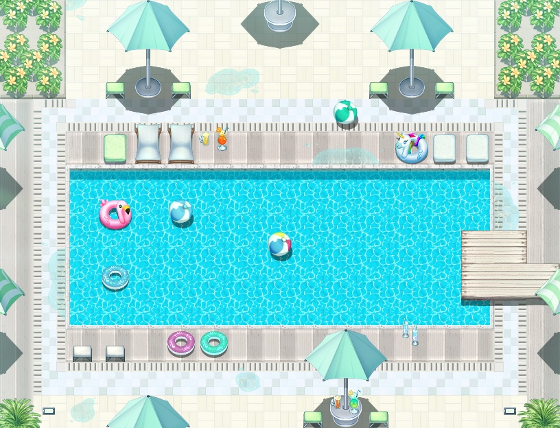 【無料】サマービーチ&プール タイルセット