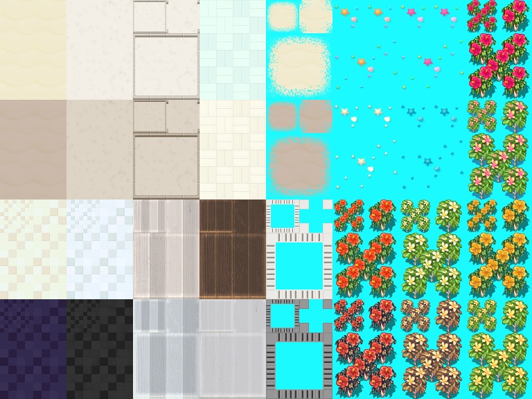 【無料】サマービーチ&プール タイルセット