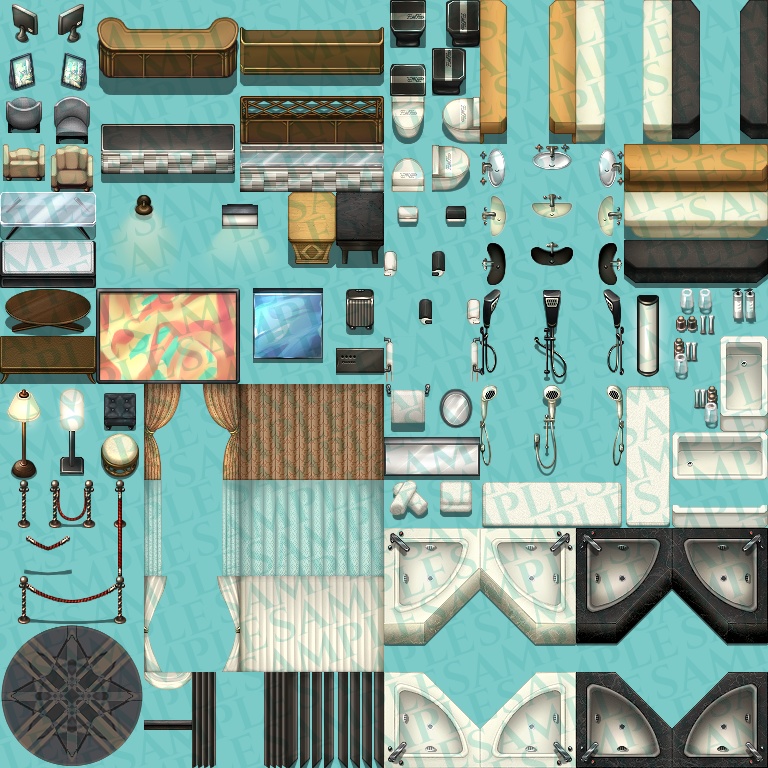 インテリア タイルセット ~ホテル・バスルーム~