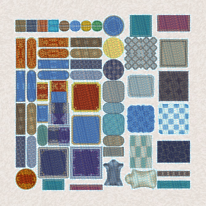 絨毯 タイルセット